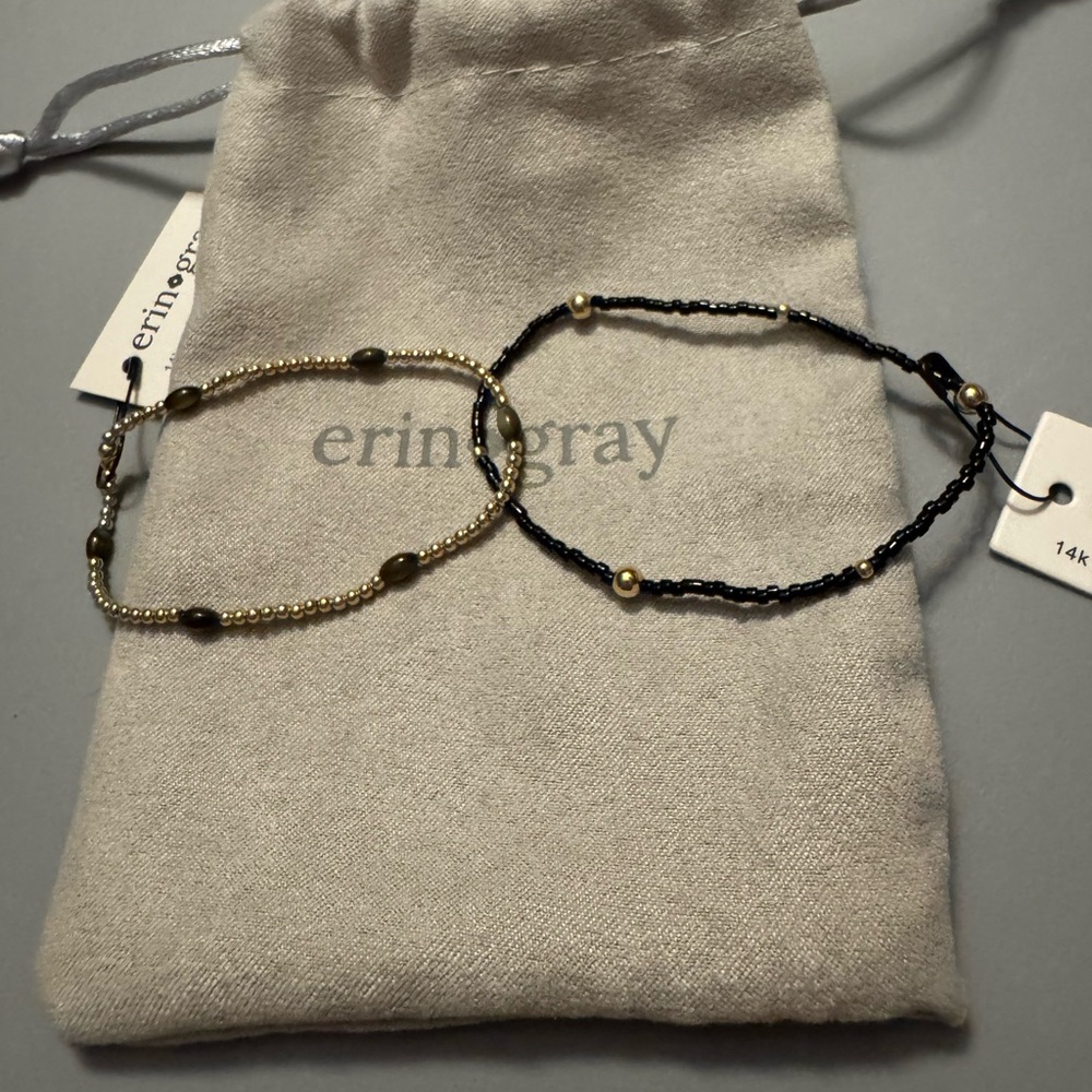 New with tags Erin Gray 18kt gold bracelets